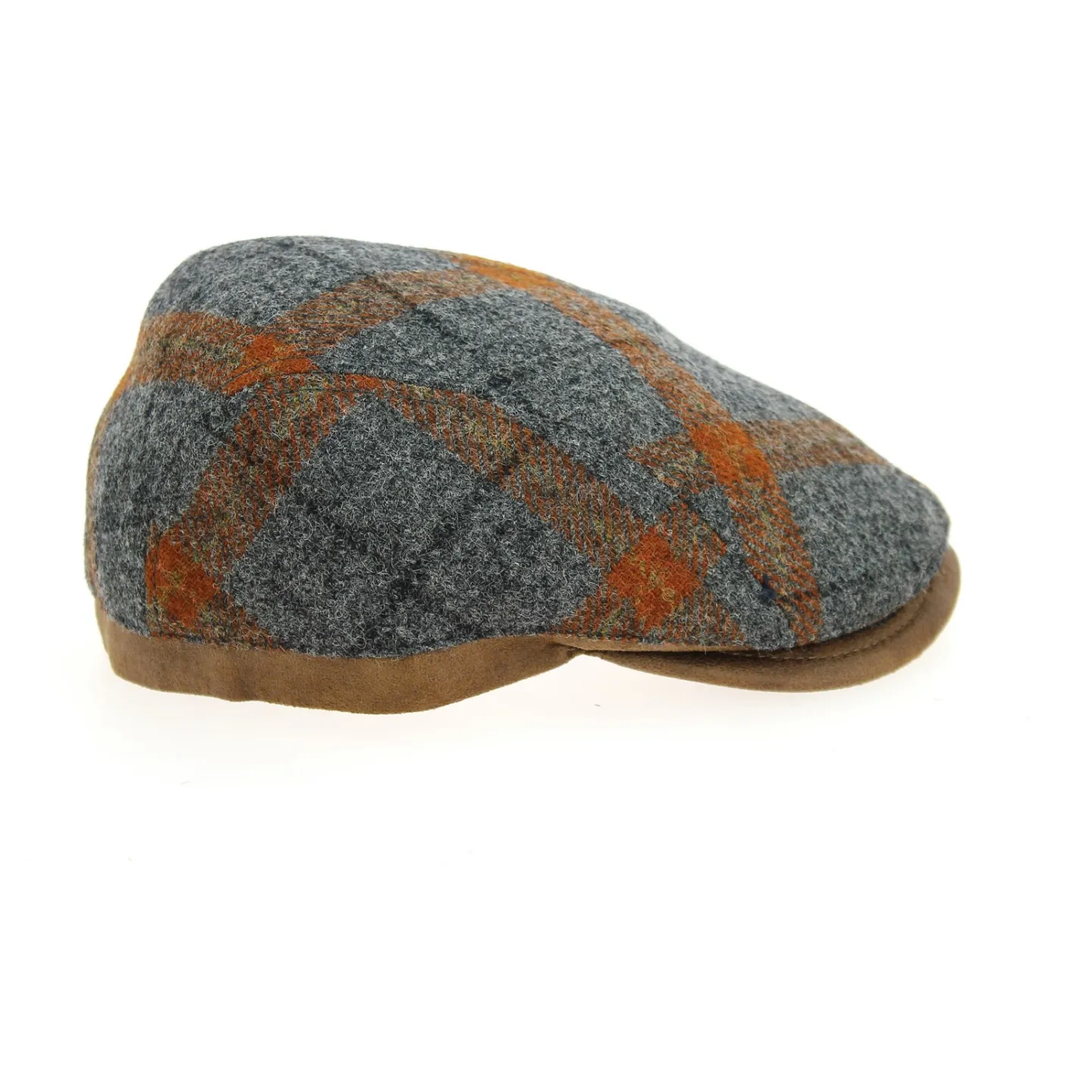 Casquette Plate Vérone Laine Grise & Orange- Traclet Reference : 10678 | Chapellerie Traclet