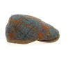 Casquette Plate Vérone Laine Grise & Orange- Traclet Reference : 10678 | Chapellerie Traclet