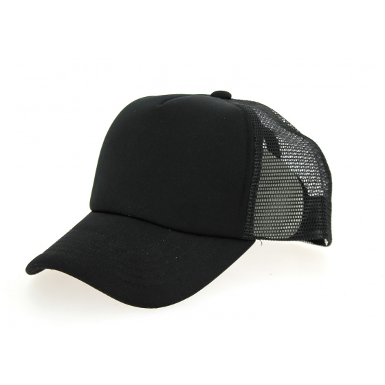 Black Polyester Trucker Cap - Traclet