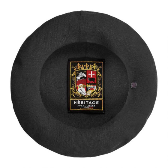 Béret  Authentique Été Coton Noir - Héritage par Laulhère