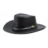 Chapeau australien Adventure Oil noir - Jacaru Reference : 78 | Chapellerie Traclet