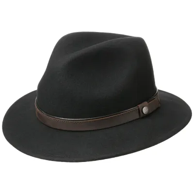 Chapeau Traveller Feutre Laine Noir- Traclet Reference : 10707 | Chapellerie Traclet