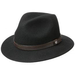 Black Wool Felt Traveler Hat - Traclet