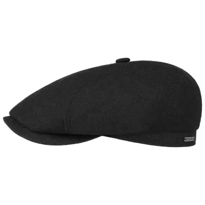 Stetson Brooklin Casper Wool, Cotton & Cashmere Cap in Black - Reference: 10708 | Traclet Hat Shop