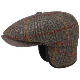 Stetson Plaid Wool Ear Flap Hatteras Cap