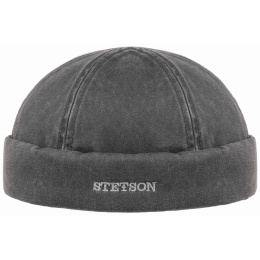 Docker Beanie Winter Aged Cotton Black - Stetson