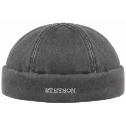 Winter Docker Beanie Aged Cotton Black - Stetson