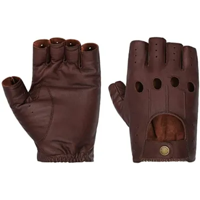 Brown Summer Leather Driving Mittens - Stetson Reference: 6723 | Chapellerie Traclet