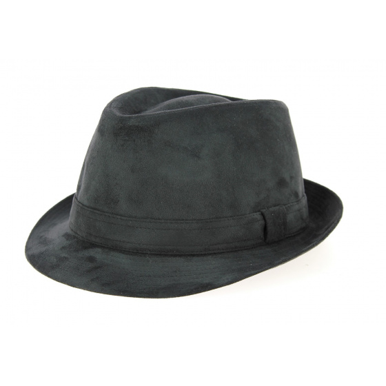 Trilby Imitation Alcantara Hat Black- Crambes