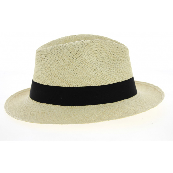 Natural Panama Fedora Hat Baños - Traclet Natural Panama Fedora Hat Baños - Traclet