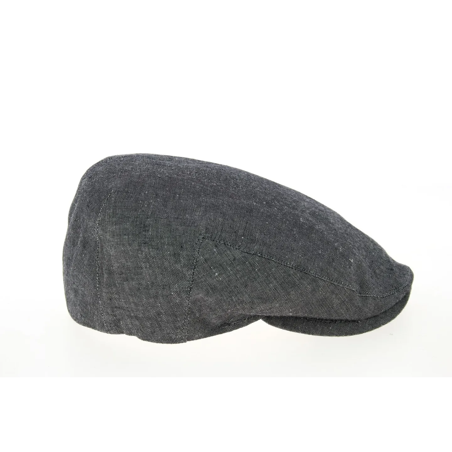 Piemonte Balte Anthracite Linen & Cotton Flat Cap - Traclet Reference: 10727 | Traclet Hat Shop
