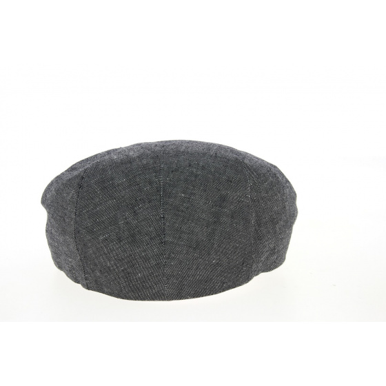 Piemonte Balte Anthracite Linen & Cotton Flat Cap - Traclet Piemonte Balte Anthracite Linen & Cotton Flat Cap - Traclet