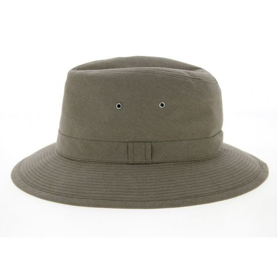 Chapeau Safari Chambray Coton Taupe- Crambes