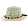Chapeau Panama Sucre Fantaisie Blanc- Traclet  Reference : 10731 | Chapellerie Traclet