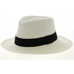 White Wide-Brimmed Quevedo Panama Hat - Traclet
