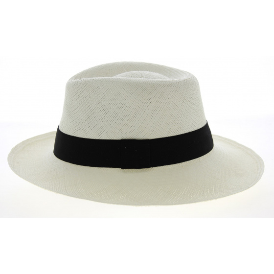 White Wide-Brimmed Quevedo Panama Hat - Traclet
