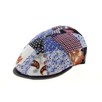 Casquette 8 Côtes Patchwork Coton & Lin- Traclet Reference : 10734 | Chapellerie Traclet