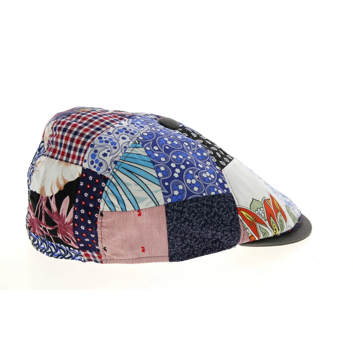 8-Panel Patchwork Cotton & Linen Cap - Traclet Reference: 10734 | Traclet Hatmakers