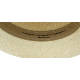 Panama Ambato Natural & Blue Straw Hat- Traclet
