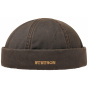 Brown Aged Cotton Winter Docker Beanie UPF 40+ - Stetson