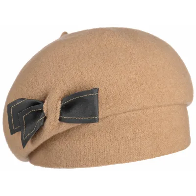 Lady Wool Beret Barascon Camel - Traclet Reference: 10749 | Traclet Hat Shop