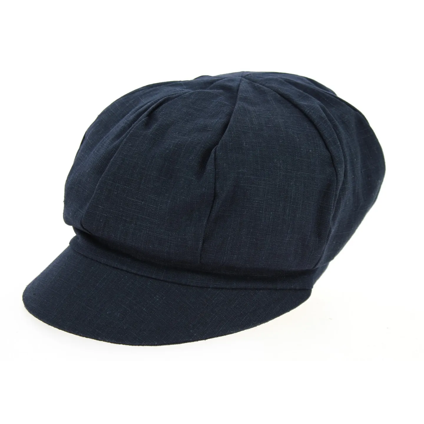 Navy Linen Elorine Newsboy Cap - Mtm  Reference: 10757 | Traclet Hat Shop