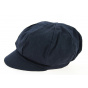 Navy Linen Elorine Newsboy Cap - Mtm