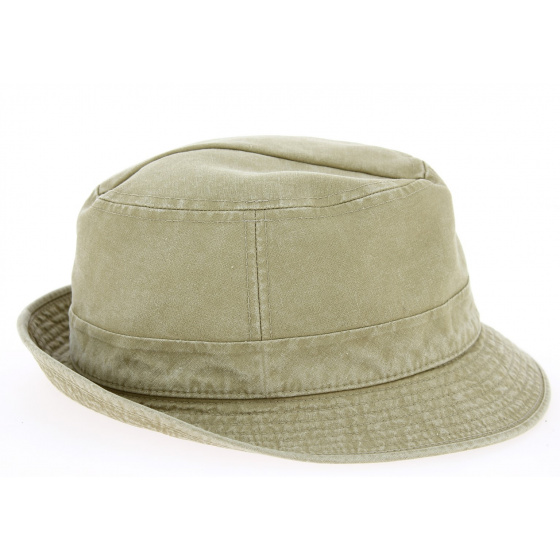 Beige Cotton Belgrade Trilby Hat - Crambes