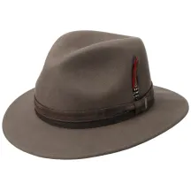Chapeau Traveller Feutre Laine Taupe- Stetson Reference : 10761 | Chapellerie Traclet