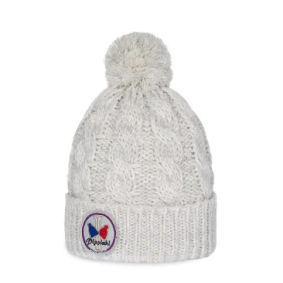 Bonnet à Pompon Gstaad Blanc - Pipolaki Reference : 10771 | Chapellerie Traclet