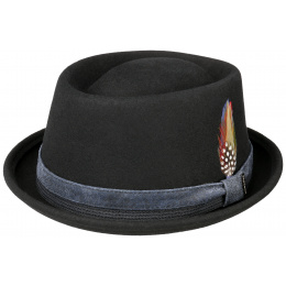Black Wool Felt Porkpie Hat - Stetson