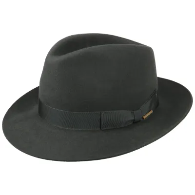 Chapeau Fedora Bogart Feutre Poil Gris Souris- Stetson Reference : 10782 | Chapellerie Traclet