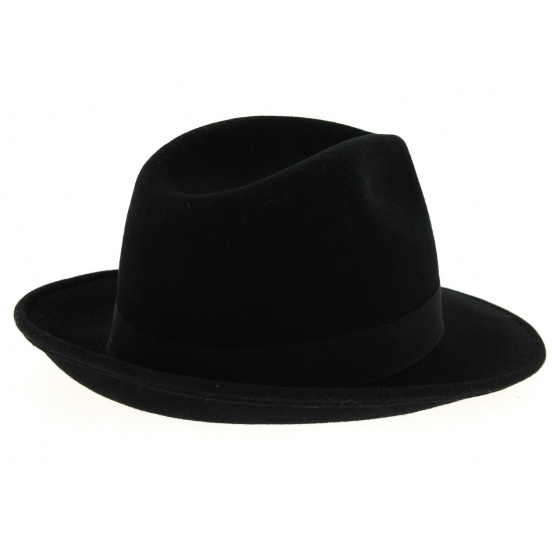 Chapeau Fedora Hubert Feutre Laine Noir- Traclet