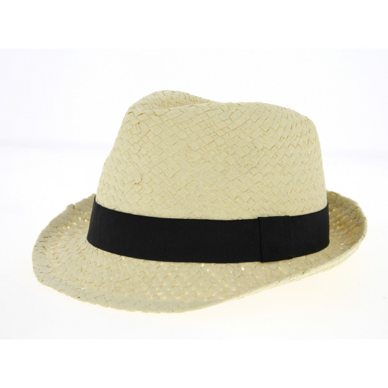 Chapeau Trilby Paille Papier Naturel - Traclet
