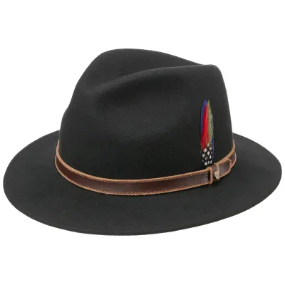Chapeau Traveller Feutre Laine Noir- Stetson Reference : 10806 | Chapellerie Traclet