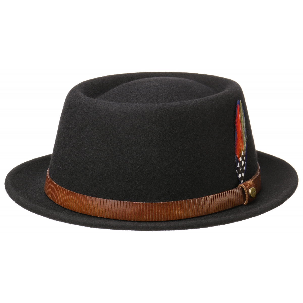 Porkpie Hat Wool Felt Black - Stetson 
