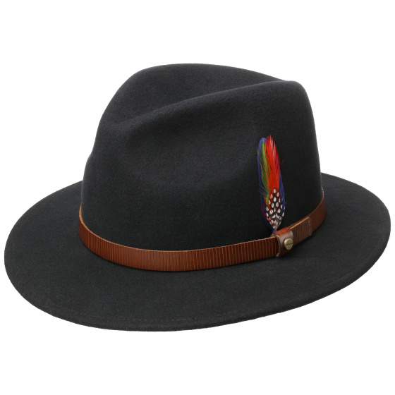 Black Wool Felt Traveller Hat - Stetson