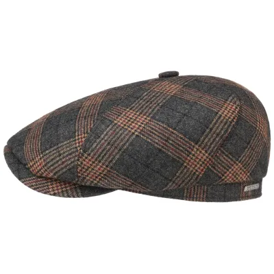 Stetson Brooklyn Wool Plaid Cap in Gray - Reference: 10814 | Traclet Hat Shop