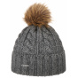 Wool & Acrylic Pom-Pom Beanie Grey - Stetson