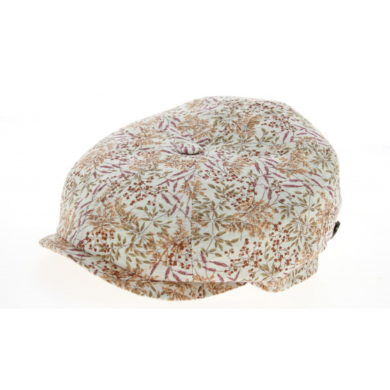 Delberto 8-Panel Cap Pink Floral Print Cotton & Linen - Mtm