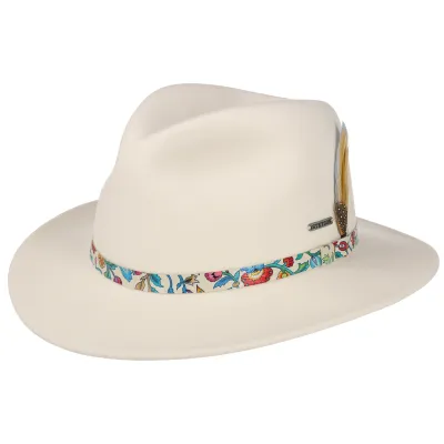 White Wool Felt Traveler Hat - Stetson Reference: 10838 | Traclet Hat Shop