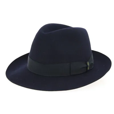 Navy Campania Hat - Borsalino - Traclet boutique Reference: 3743 | Traclet Hat Shop