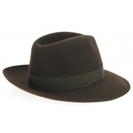 Brown Fur Felt Umberto Hat - Borsalino