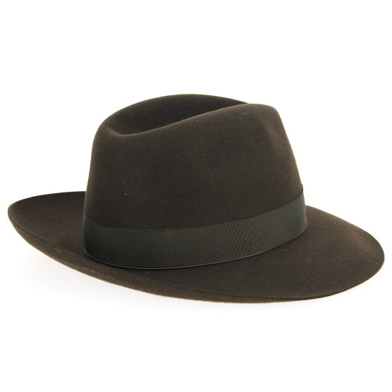 Chapeau Umberto Feutre Poil Marron- Borsalino