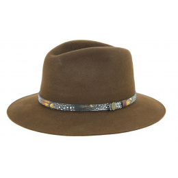 Dakota Brown Fur Felt Traveller Hat - Guerra