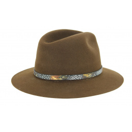 Dakota Brown Fur Felt Traveller Hat - Guerra