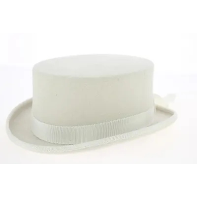 Chapeau demi haut de forme Beige Reference : 3433 | Chapellerie Traclet