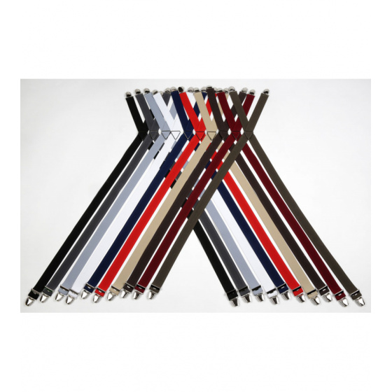 Solid Color Clip-on Suspenders Made in France