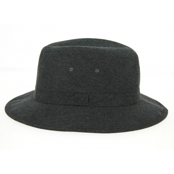 Black Chambray Cotton Safari Hat - Crambes Black Chambray Cotton Safari Hat - Crambes