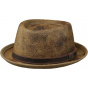 Porkpie Hat Pawling Wool Felt Camel - Traclet